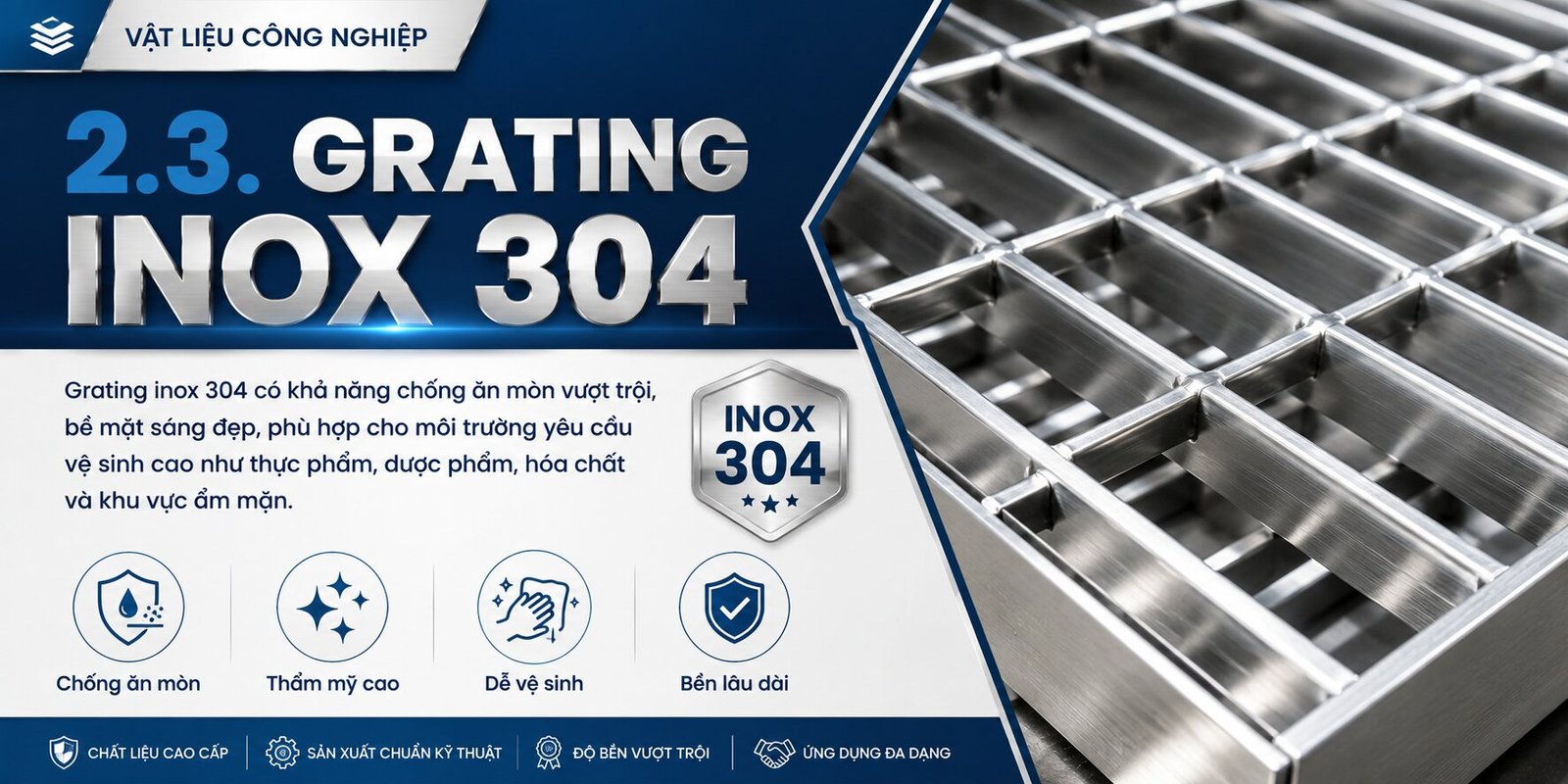 Grating inox 304